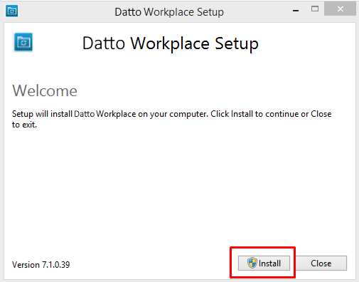 Installing Datto Workplace on a desktop