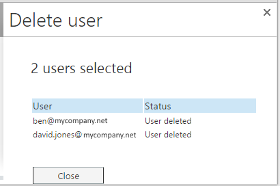 Deleting an Office 365 user account