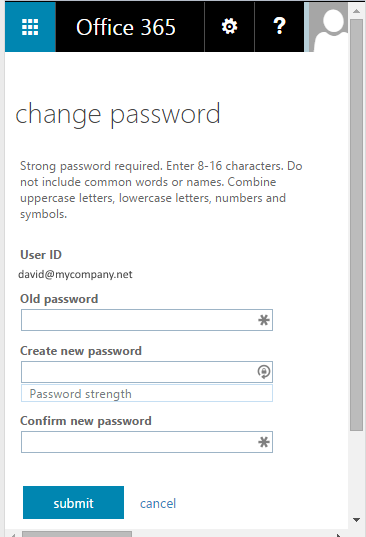 Changing your password in Outlook on the web