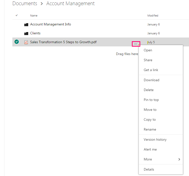 Using the ellipsis in SharePoint